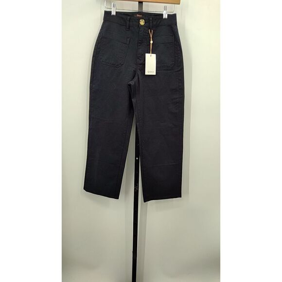 Quince Black Wide-Leg Cropped Pants - Picture 2 of 3